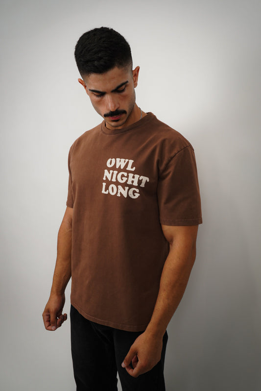 T-shirt Moonless To Front & Back - Vintage Washed Brown