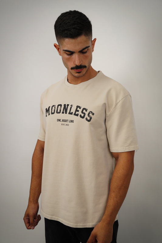 T-shirt Moonless To Front -Vintage Washed Off-white