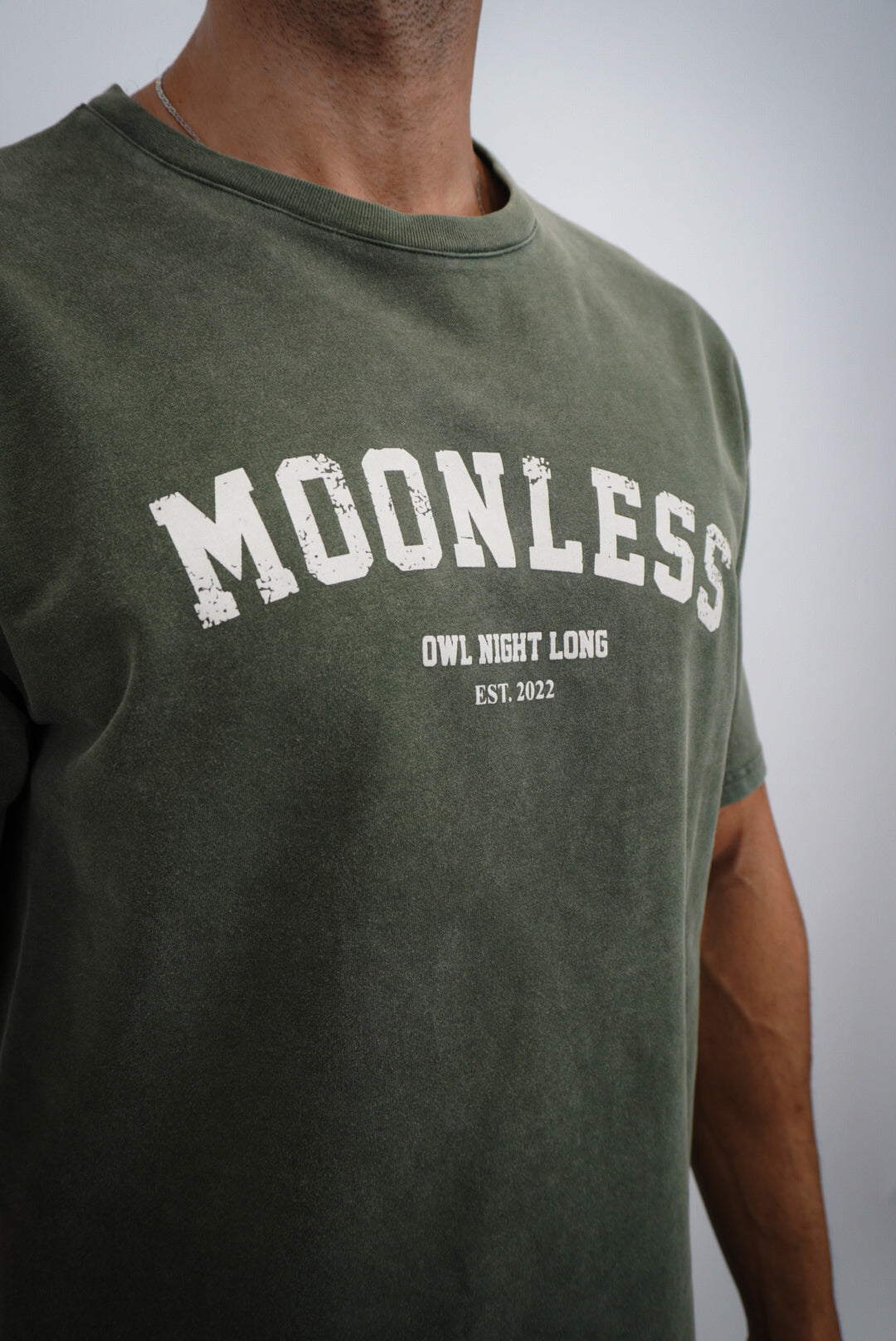 T-shirt Moonless To Front - Vintage Washed green