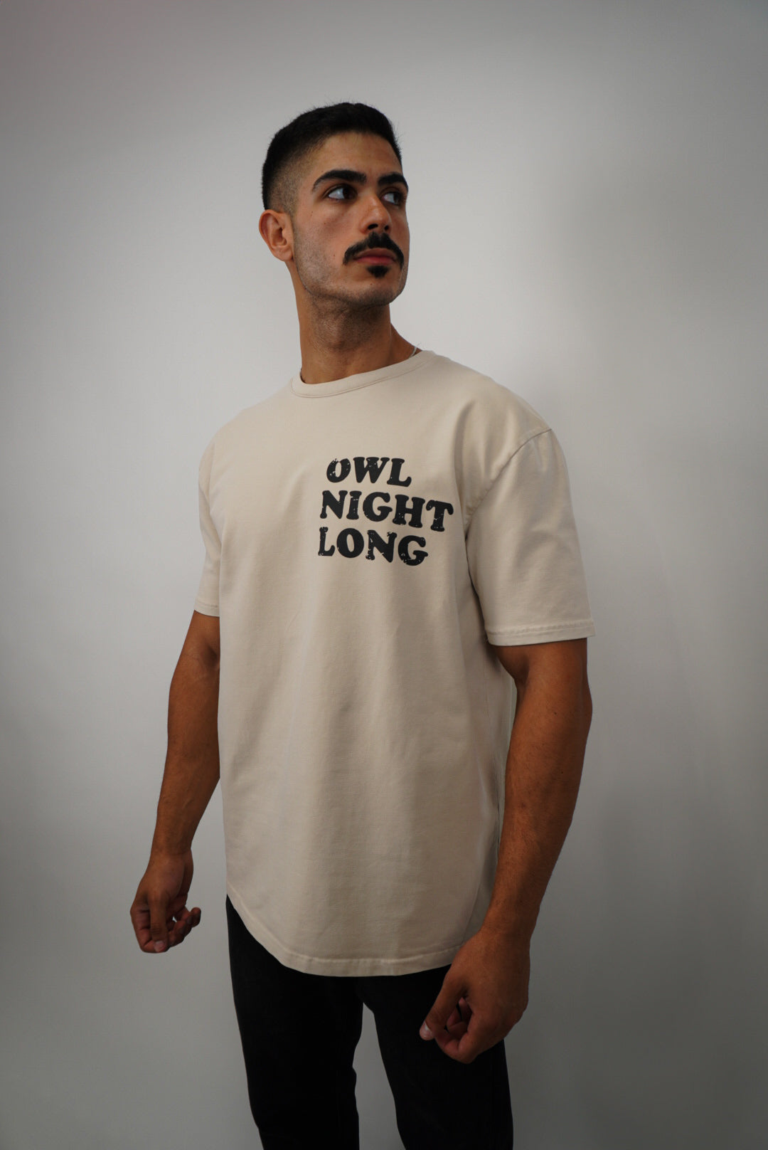 T-shirt Moonless To Front & Back - Vintage Washed Off-white