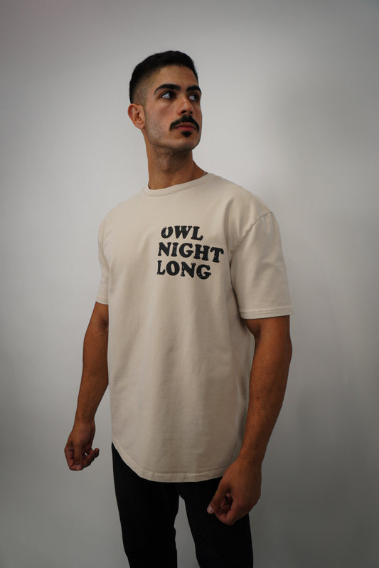 T-shirt Moonless To Front & Back - Vintage Washed Off-white