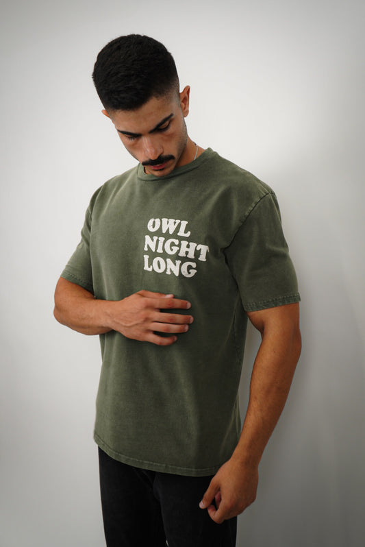 T-shirt Moonless To Front & Back - Vintage Washed Green