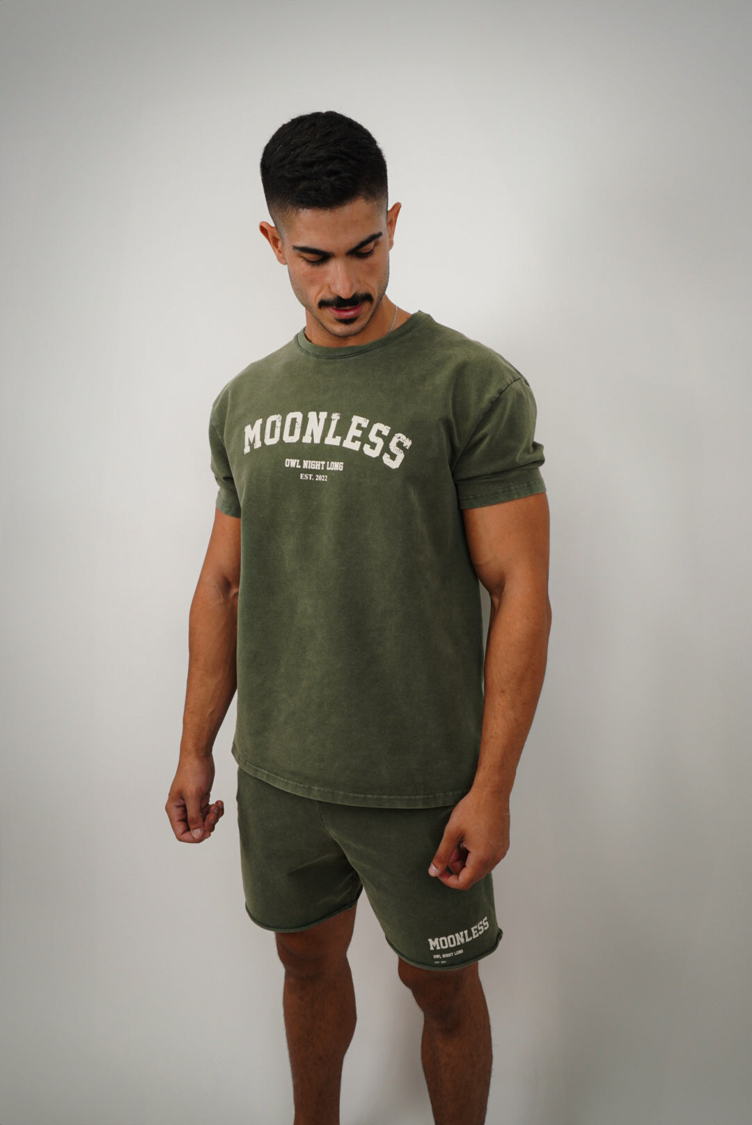 T-shirt Moonless To Front - Vintage Washed green