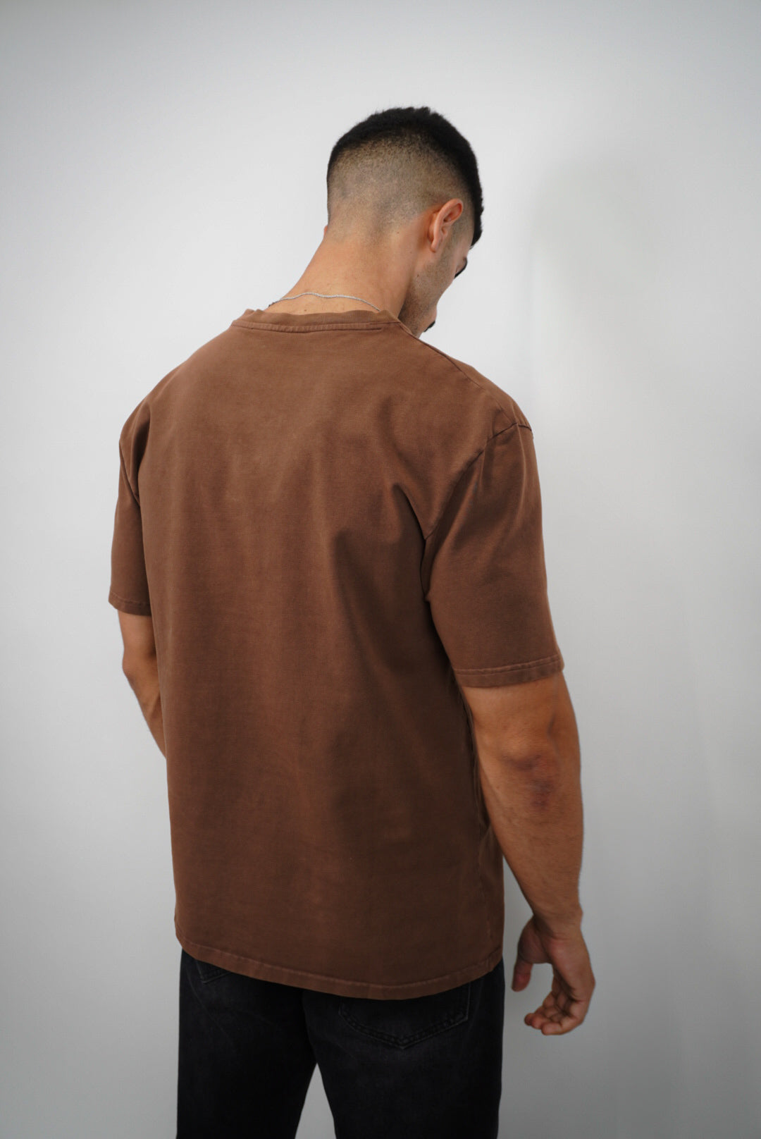 T-shirt Moonless To Front - vintage Washed Brown