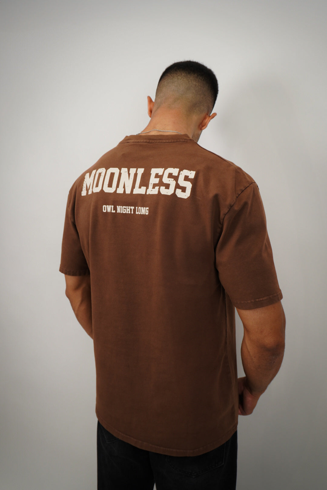 T-shirt Moonless To Front & Back - Vintage Washed Brown