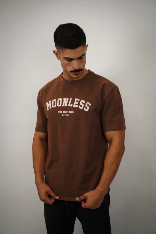 T-shirt Moonless To Front - vintage Washed Brown