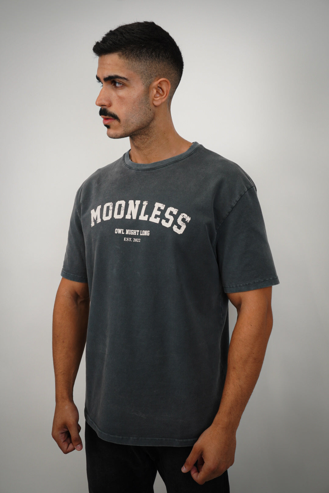 T-shirt Moonless To Front - Vintage Washed Grey