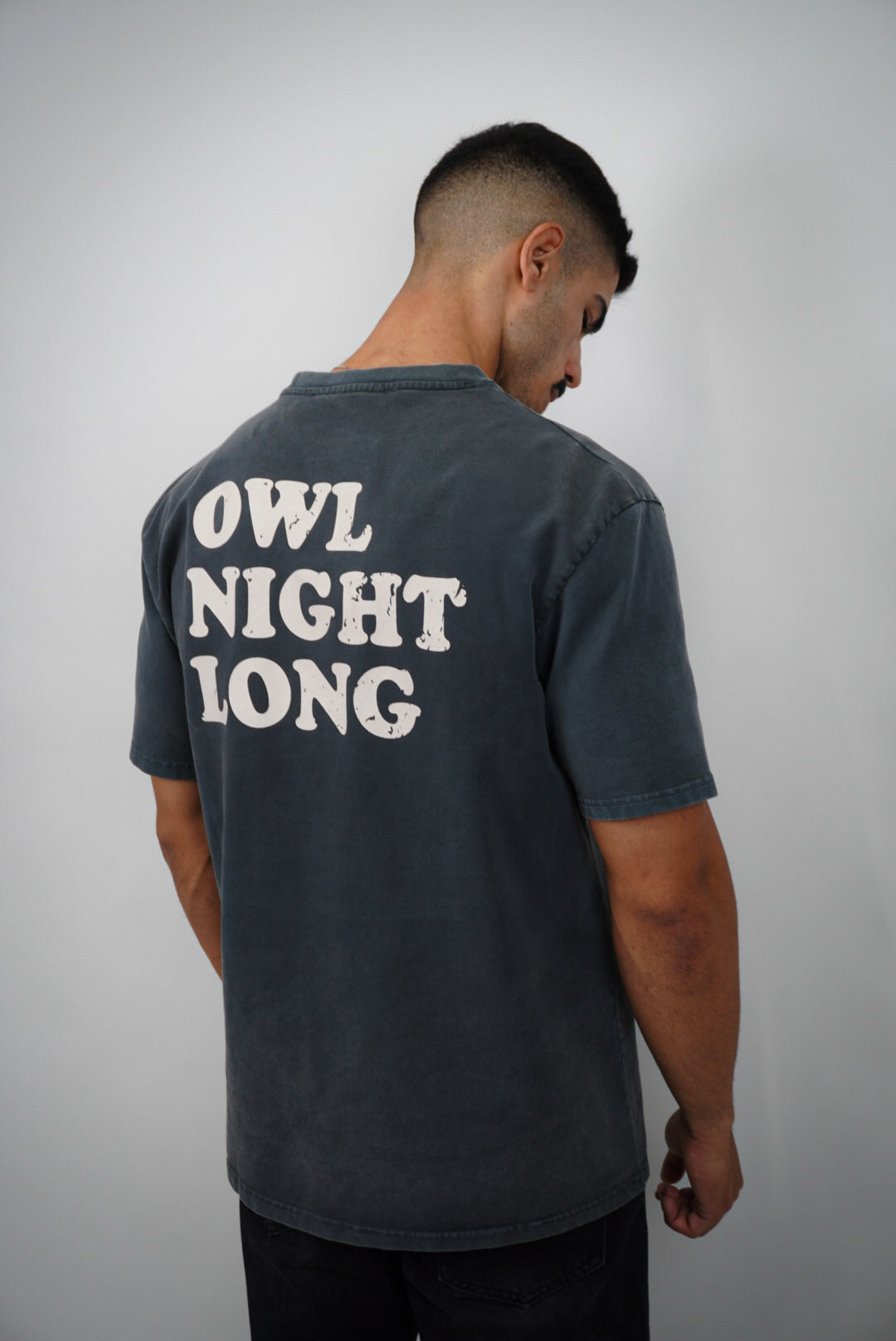 T-shirt Moonless To Front & Back - Vintage Washed Grey