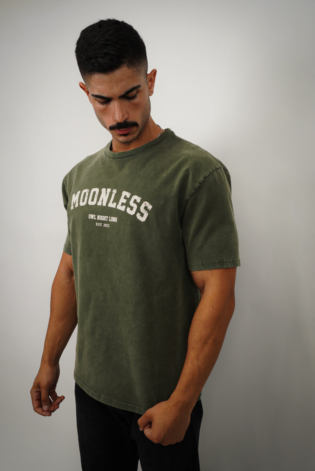 T-shirt Moonless To Front - Vintage Washed green