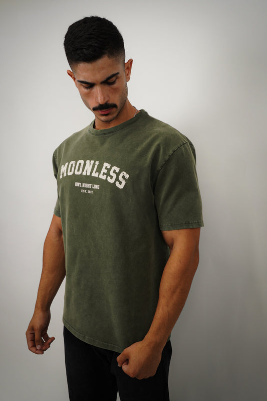 T-shirt Moonless To Front - Vintage Washed green