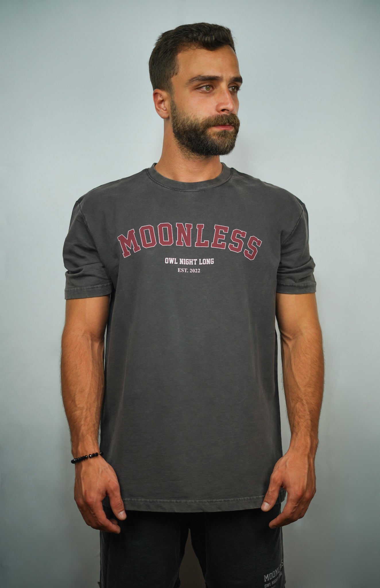 Oversized T-shirt Moonless To Front- Vintage Washed Brown