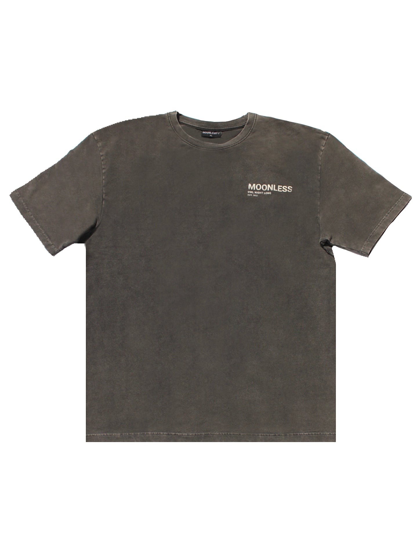Oversized T-Shirt Moonless Front and Back - Vintage Washed Grey