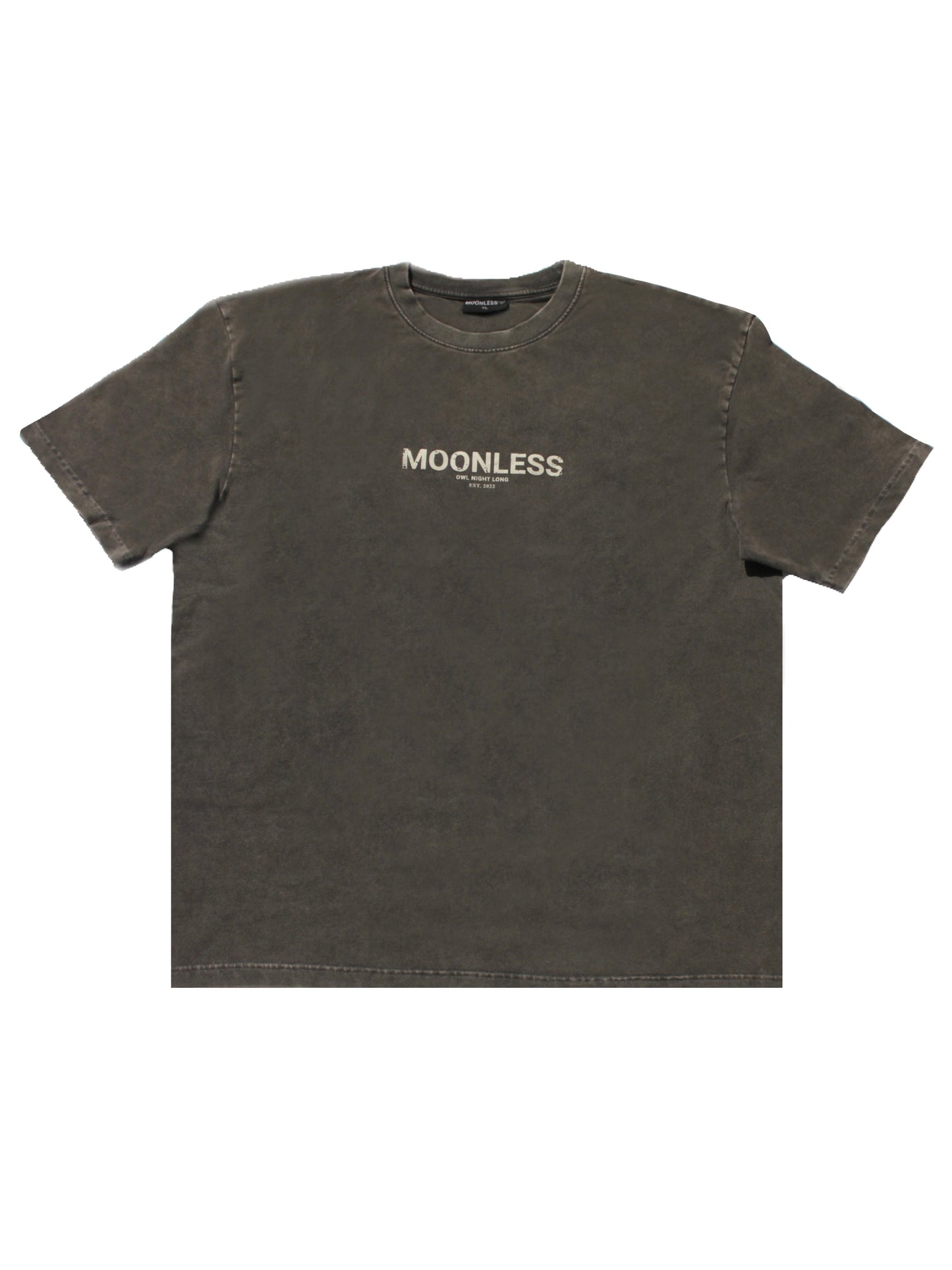 Oversized T-Shirt Moonless To Front - Vintage Washed Grey