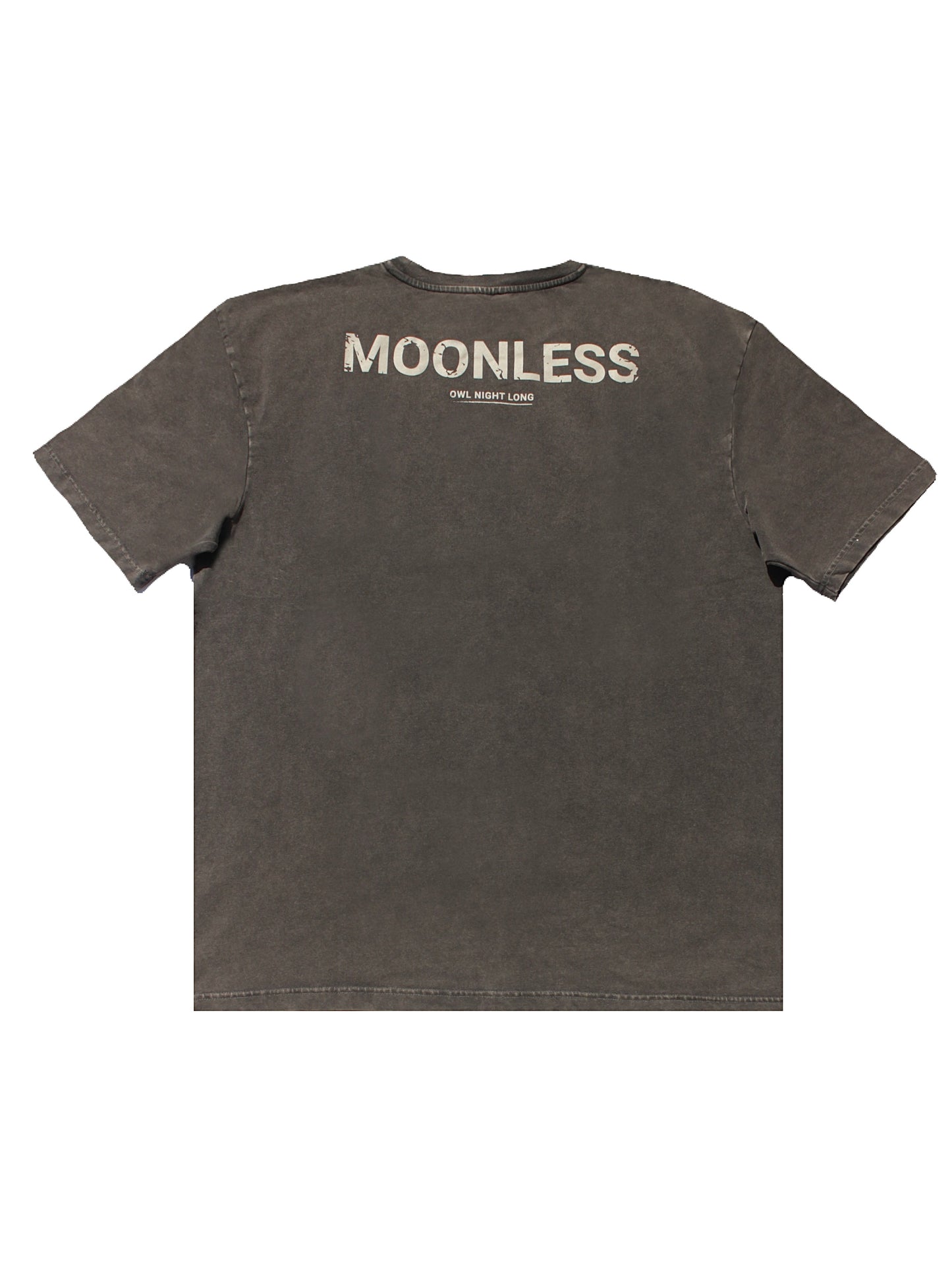 Oversized T-Shirt Moonless Front and Back - Vintage Washed Grey