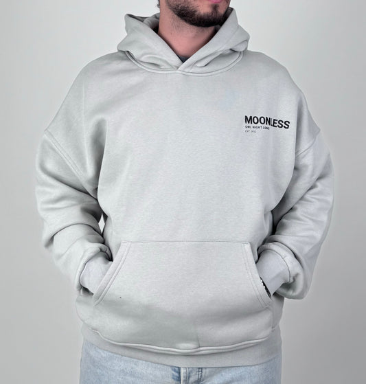 Oversize Grey Moonless Hoodie