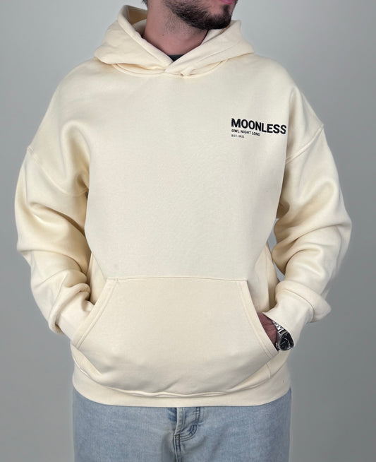 Oversize Beige Moonless Hoodie